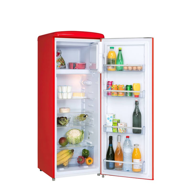 Retro Vintage Černá skříňová lednice 218L RF218RRA++ - FrigeluX