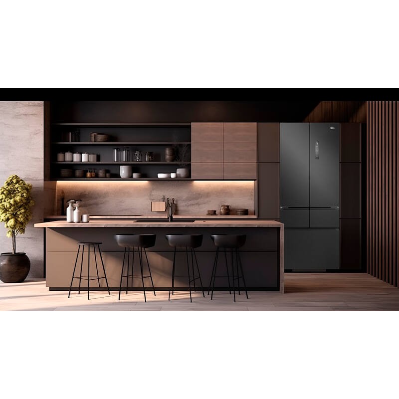 Černá lednice-mrazák French Door FRD190XBI 413L - FrigeluX